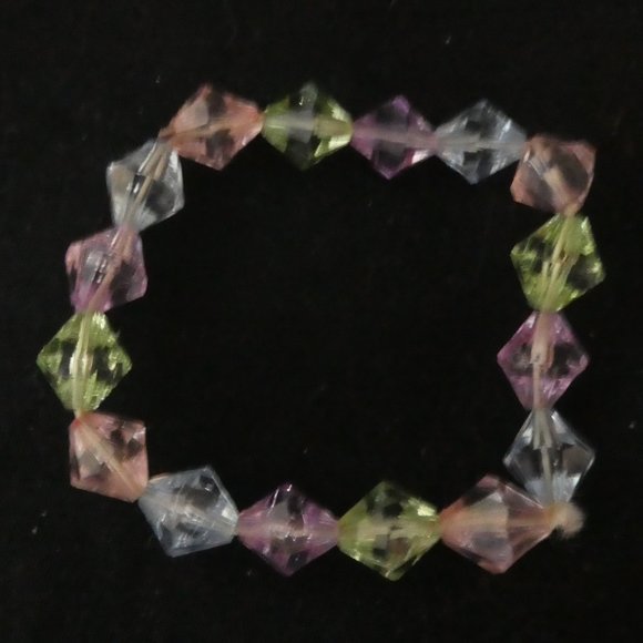 Stretchable Colorful Rhinestone Girl's Bracelet - Picture 1 of 5